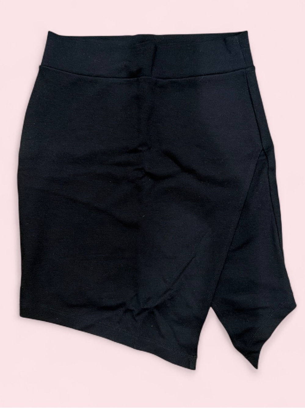 Forever 21 Black Asymmetric Skirt w/ Side Slit
